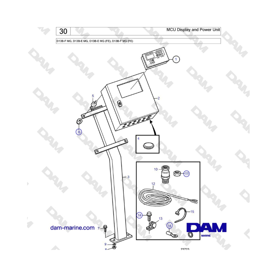 Volvo Penta D13B - MCU Display and Power Unit 