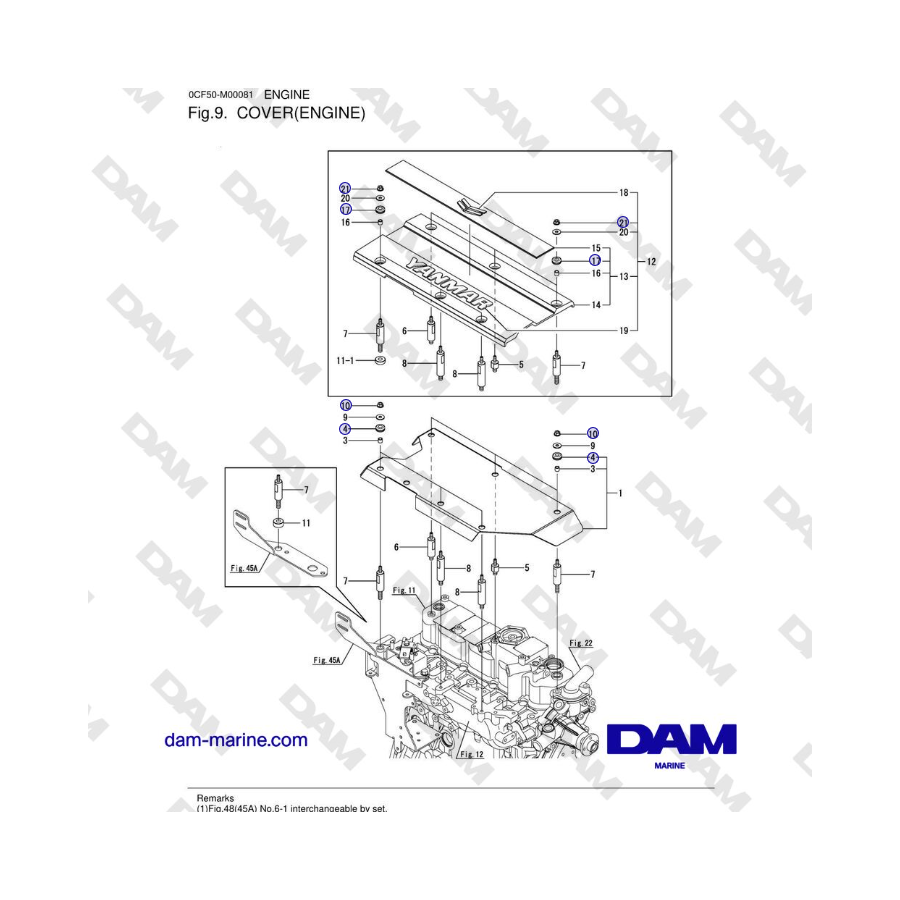 Yanmar 4JH45/4JH57 - COVER(ENGINE)