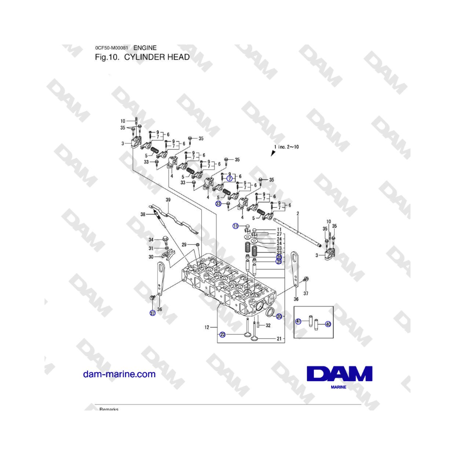 Yanmar 4JH45/4JH57 - CYLINDER HEAD