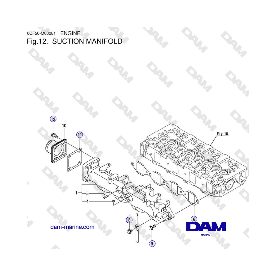 Yanmar 4JH45/4JH57 - SUCTION MANIFOLD