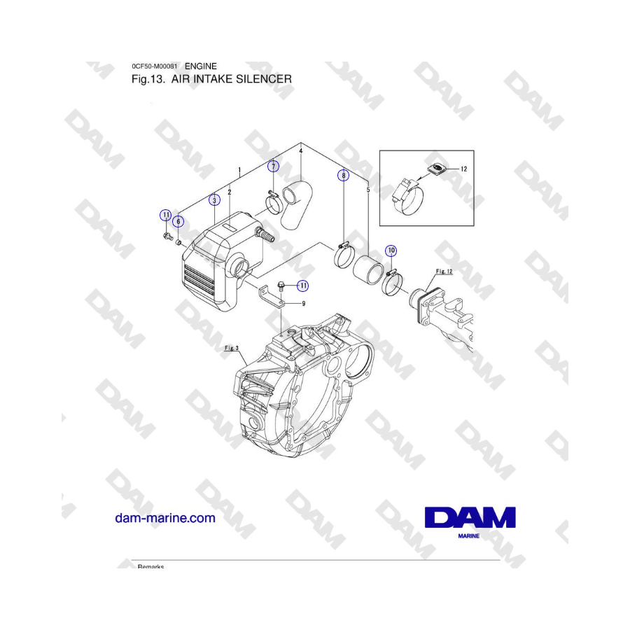 Yanmar 4JH45/4JH57 - AIR INTAKE SILENCER