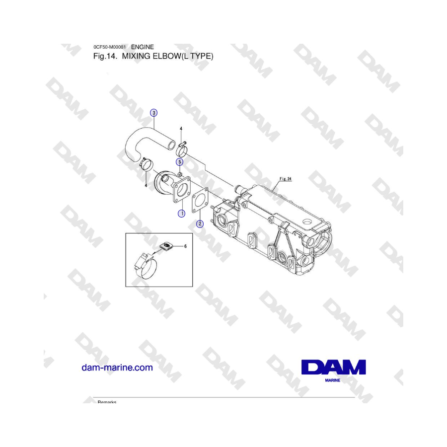 Yanmar 4JH45/4JH57 - MIXING ELBOW(L TYPE)