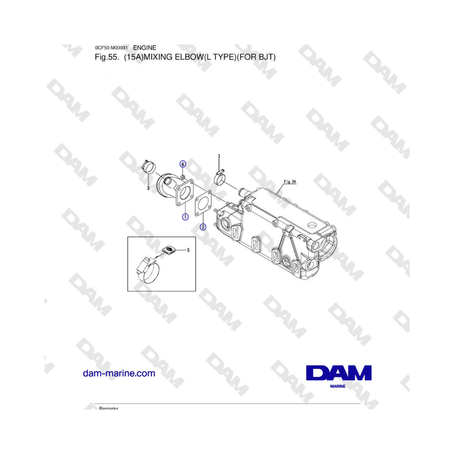 Yanmar 4JH45/4JH57 - MIXING ELBOW(L TYPE)