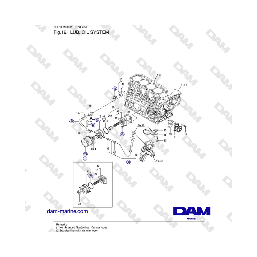 Yanmar 4JH45/4JH57 - OIL SYSTEM