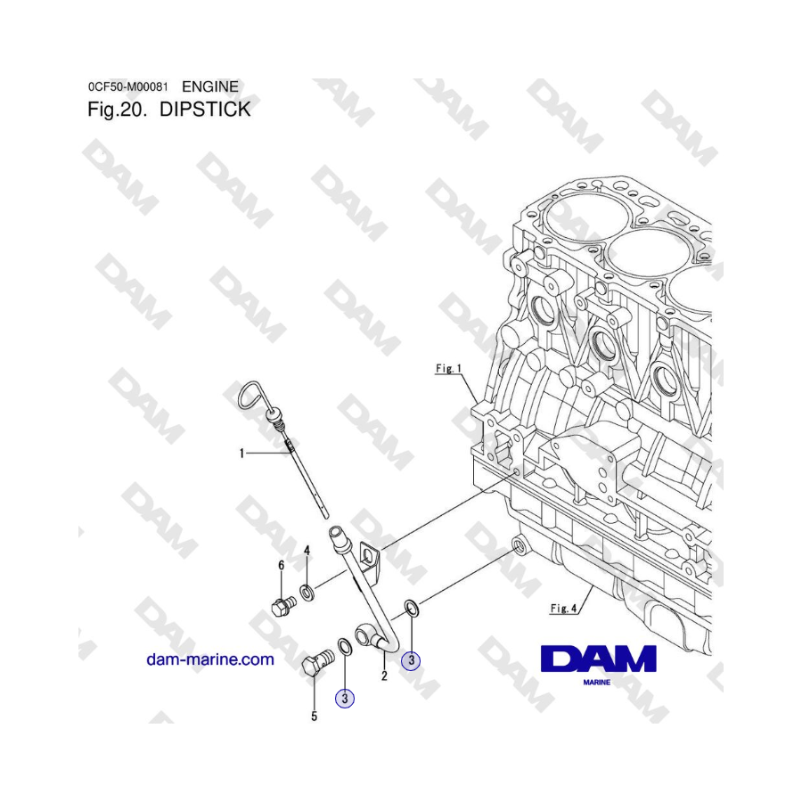 Yanmar 4JH45/4JH57 - DIPSTICK