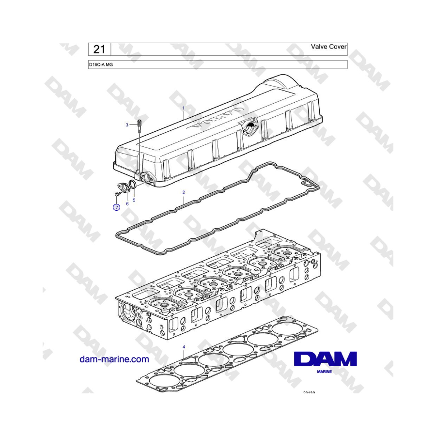 Volvo Penta D16C-A MG - Valve Cover