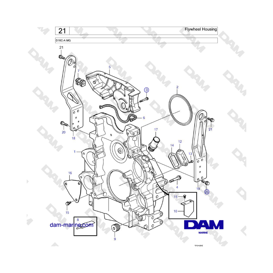 Volvo Penta D16C-A MG - Flywheel Housing 