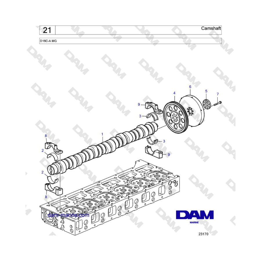 Volvo Penta D16C-A MG - Camshaft 