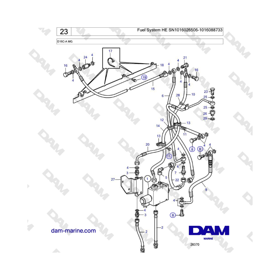 Volvo Penta D16C-A MG - Fuel System