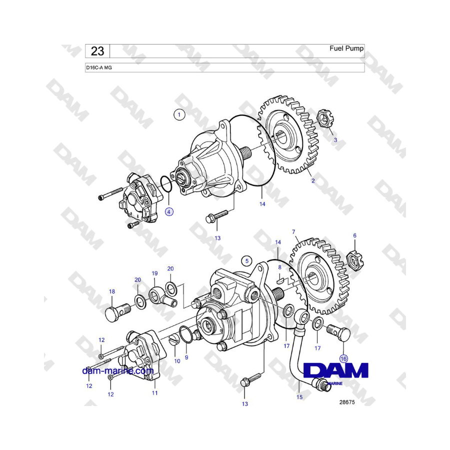 Volvo Penta D16C-A MG - Fuel Pump