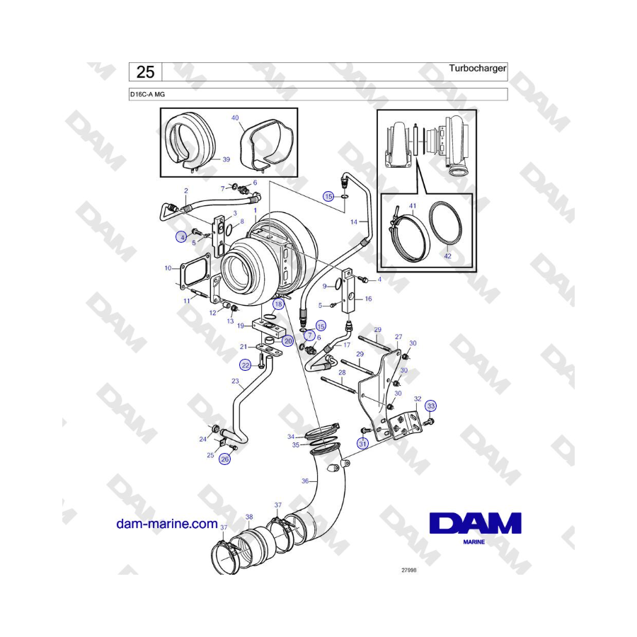 Volvo Penta D16C-A MG - Turbocharger