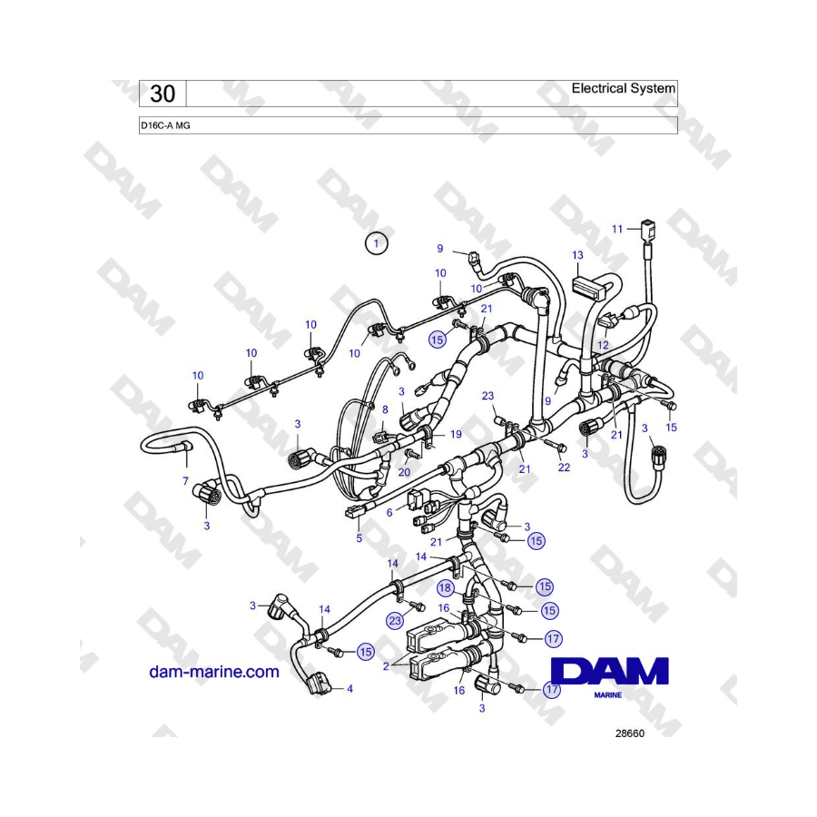 Volvo Penta D16C-A MG - Electrical System 