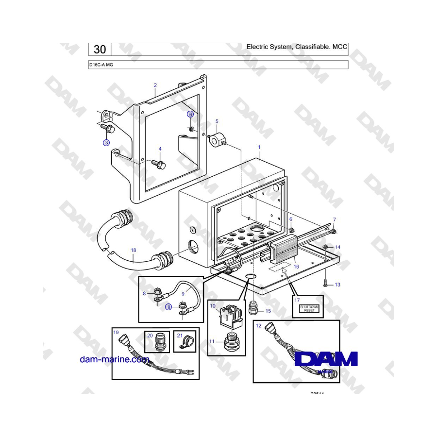 Volvo Penta D16C-A MG - Electric System, Classifiable. MCC