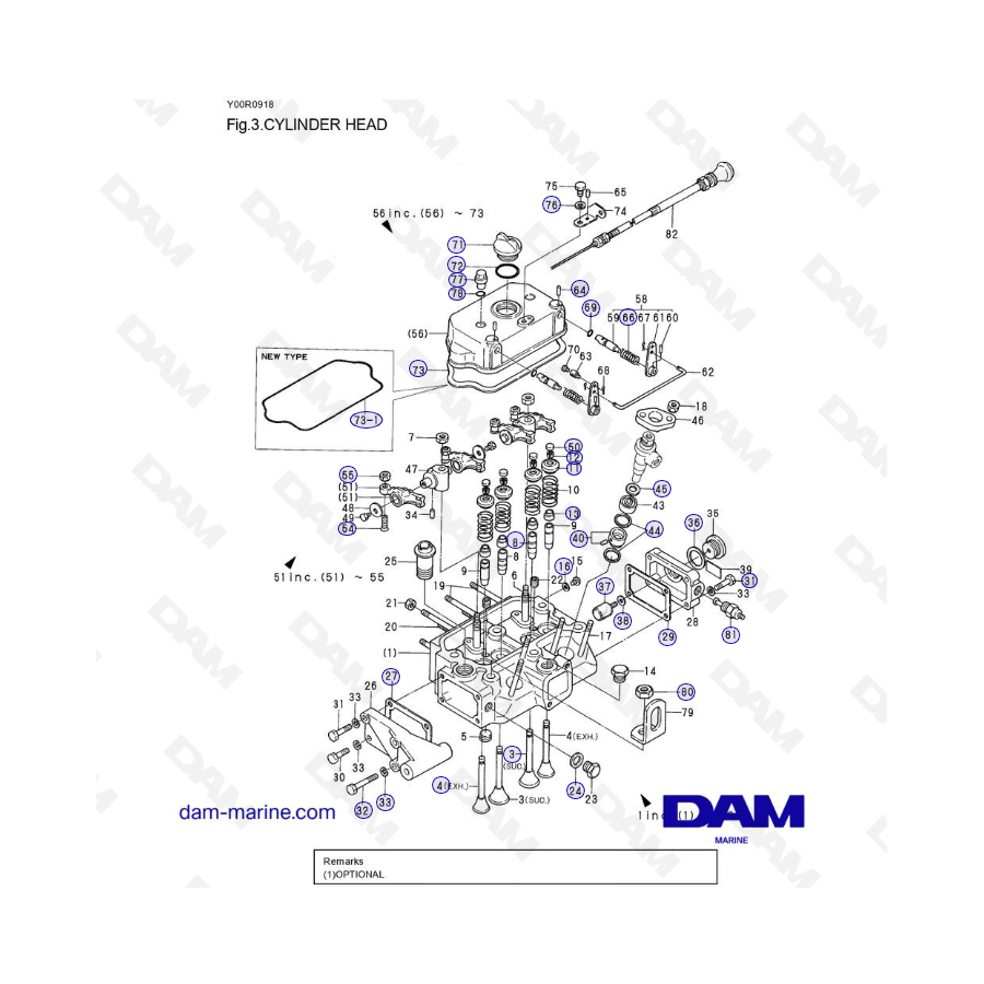 Yanmar 2QM15 - CYLINDER HEAD