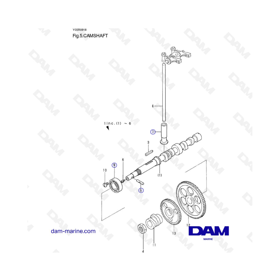 Yanmar 2QM15 - CAMSHAFT