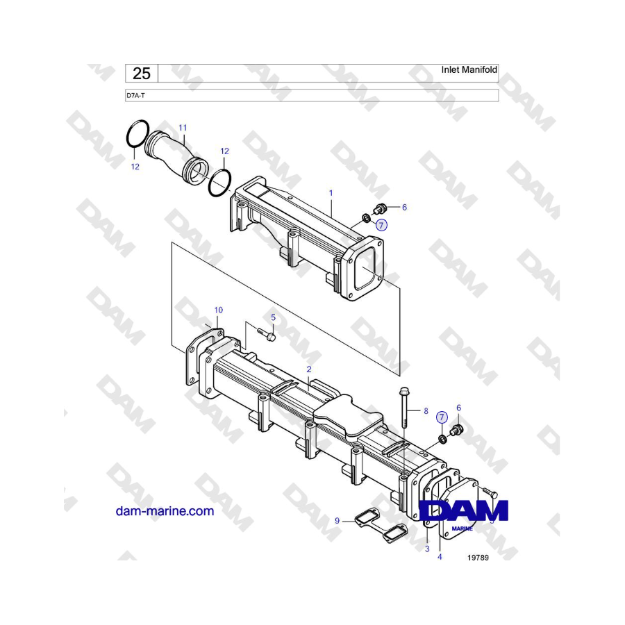 Volvo Penta D7A-T - Inlet Manifold