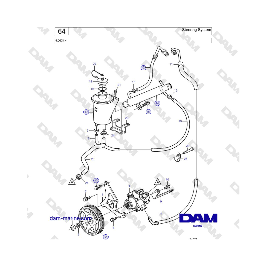 Volvo Penta 5.0GXi-N - Steering System