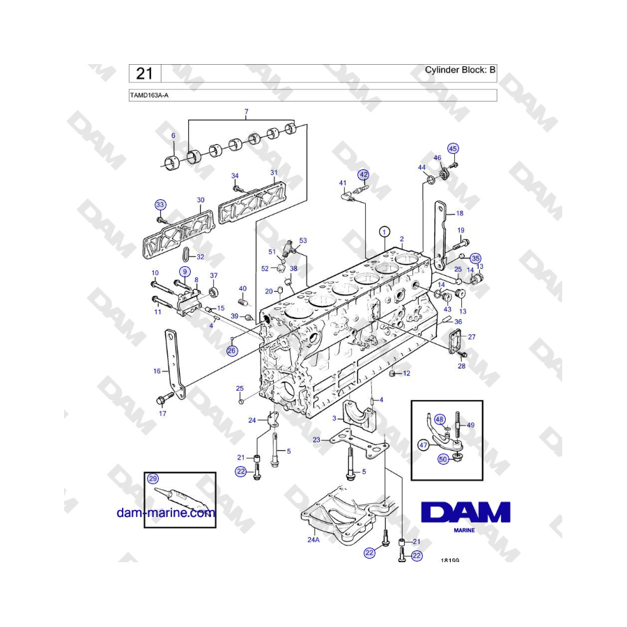 Volvo Penta TAMD163A-A - Cylinder Block: B 