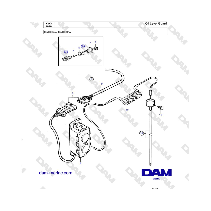 Volvo Penta TAMD163A-A, TAMD163P-A - Oil Level Guard