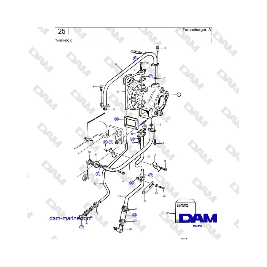 Volvo Penta TAMD162C-C - Turbocharger: A