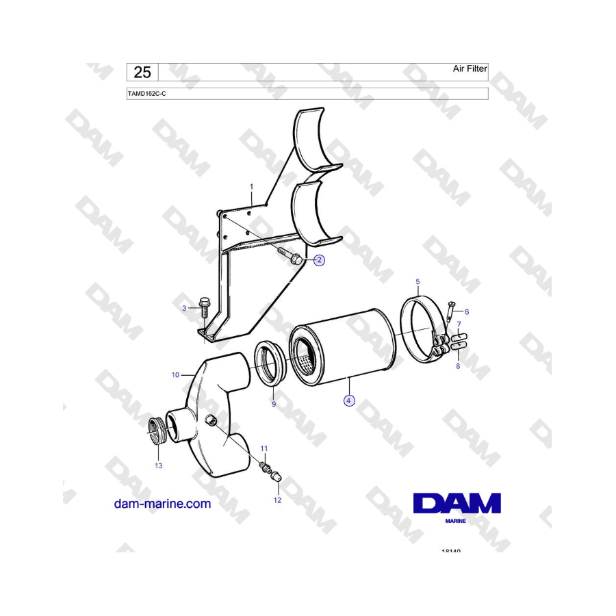 Volvo Penta TAMD162C-C - Air Filter