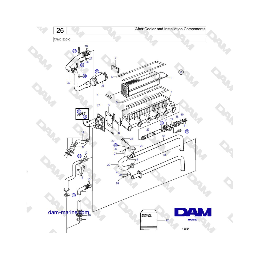 Volvo Penta TAMD162C-C - After Cooler and Installation Components