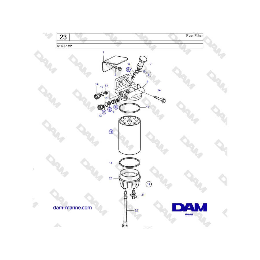 Volvo Penta D11B1-A MP - Fuel Filter