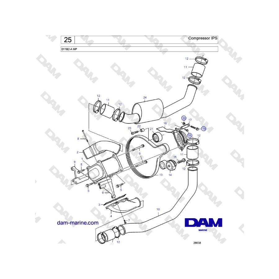 Volvo Penta D11B2-A MP - Compressor IPS