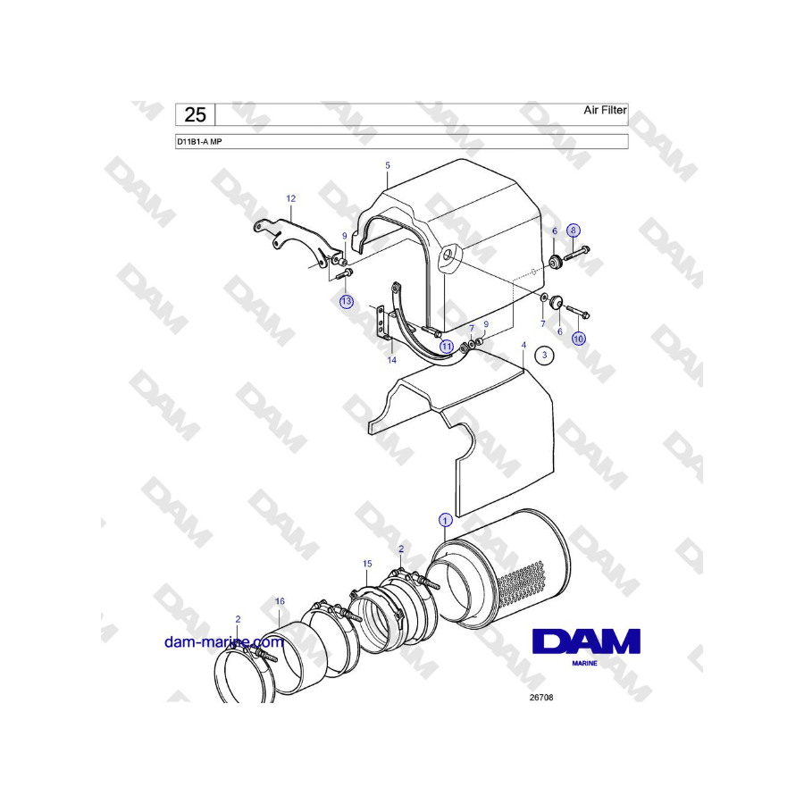 Volvo Penta D11B1-A MP - Air Filter