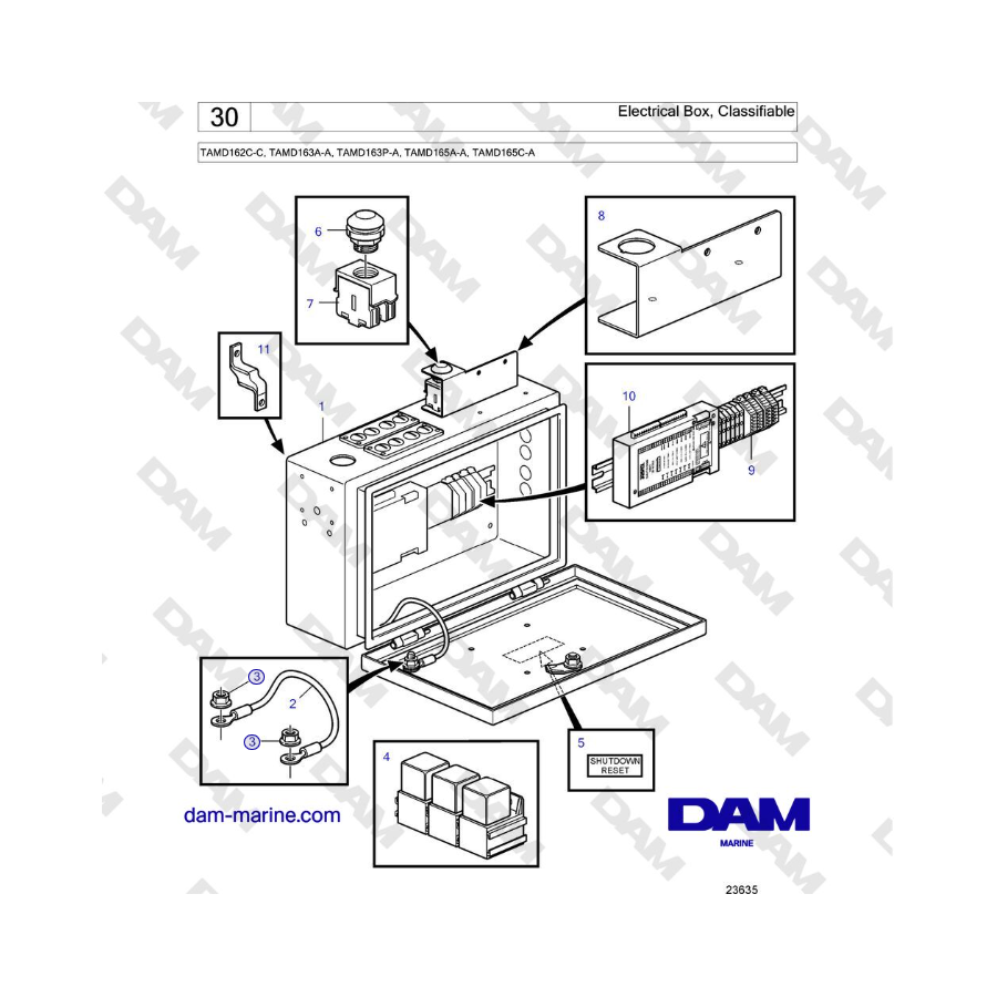 Volvo Penta TAMD162C-C, TAMD163A-A, TAMD163P-A, TAMD165A-A, TAMD165C-A - Electrical Box, Classifiable 