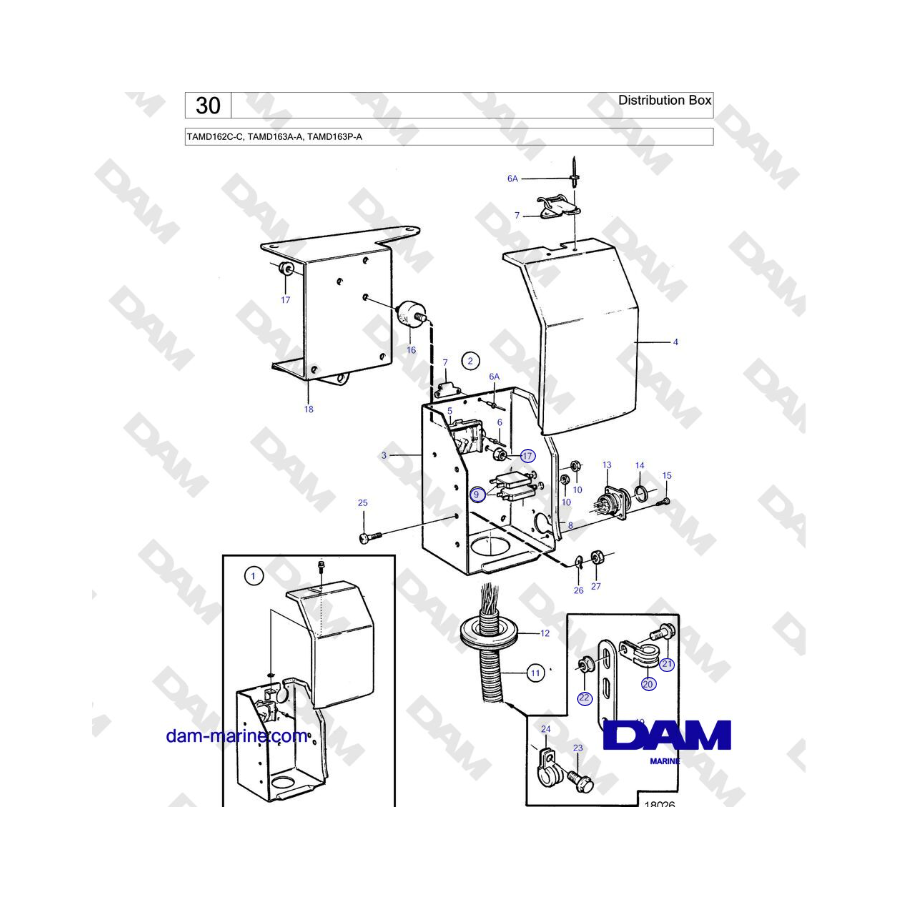 Volvo Penta TAMD162C-C, TAMD163A-A, TAMD163P-A - Distribution Box