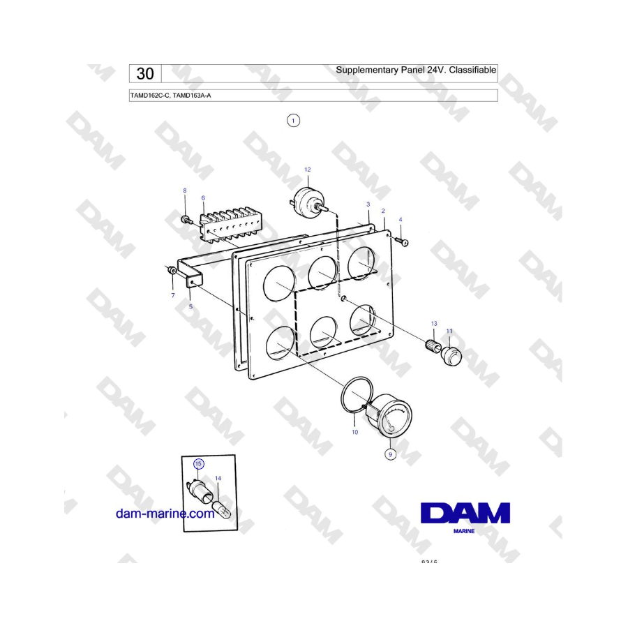 Volvo Penta TAMD162C-C, TAMD163A-A - Supplementary Panel 24V