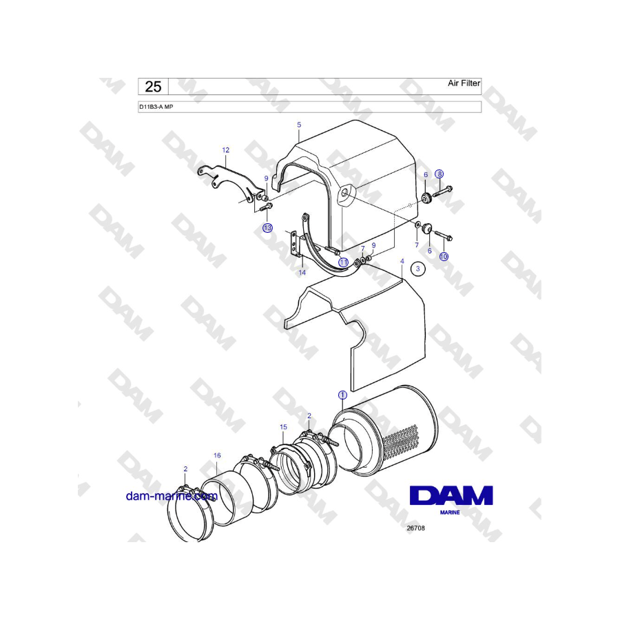 Volvo Penta D11B3-A MP - Air Filter