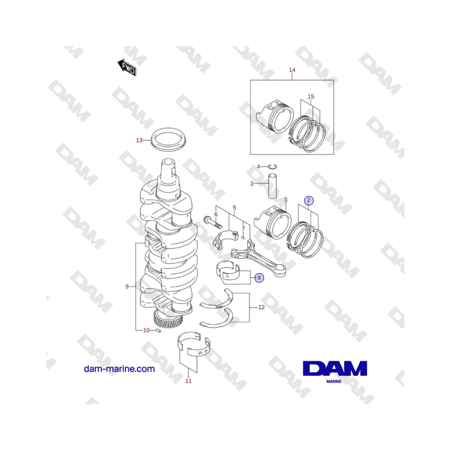 Suzuki DF100 - CRANKSHAFT