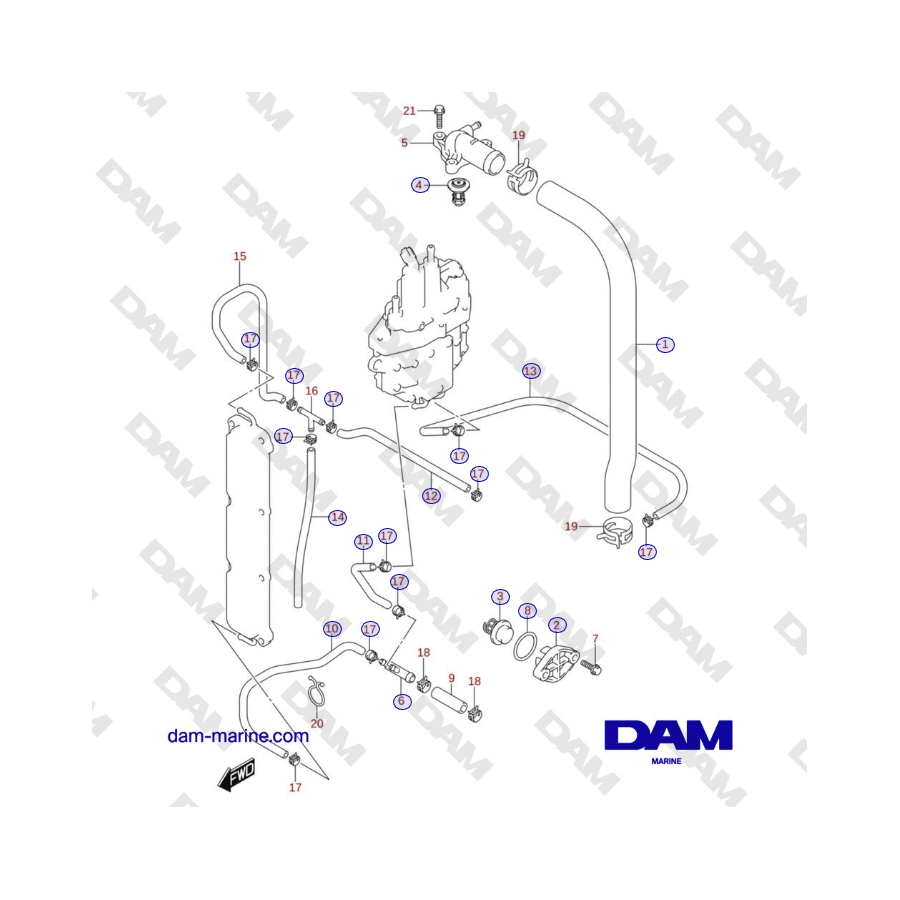 Suzuki DF100 - THERMOSTAT