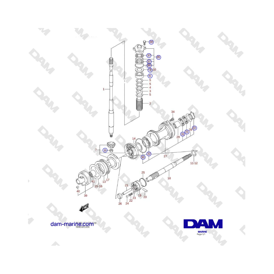 Suzuki DF100 -  TRANSMISSION (DF100AT,DF115AST)