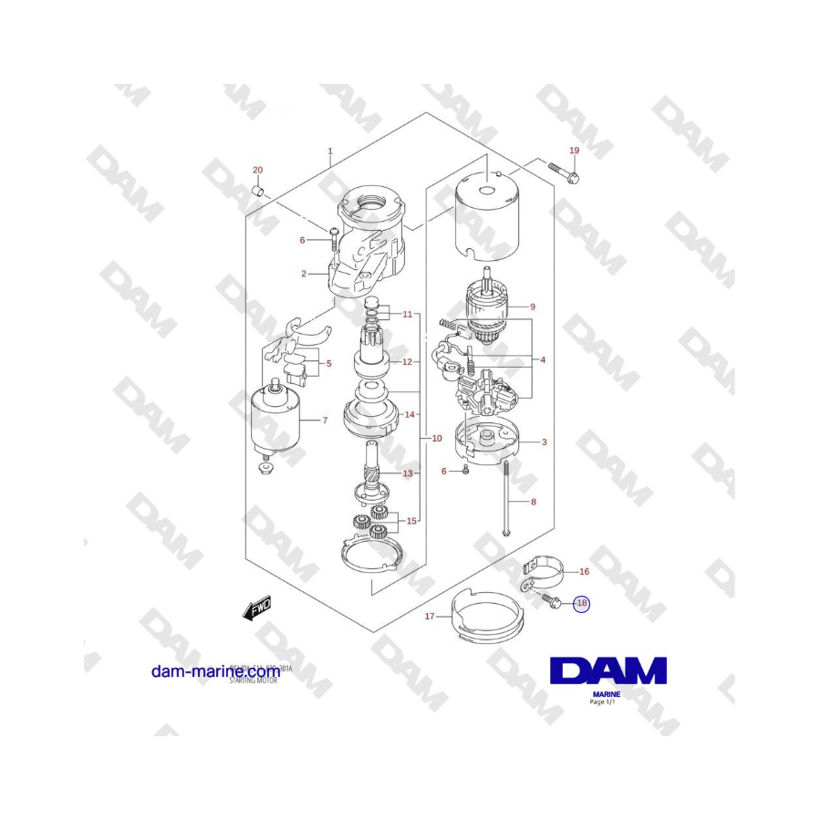 Suzuki DF100 - STARTING MOTOR