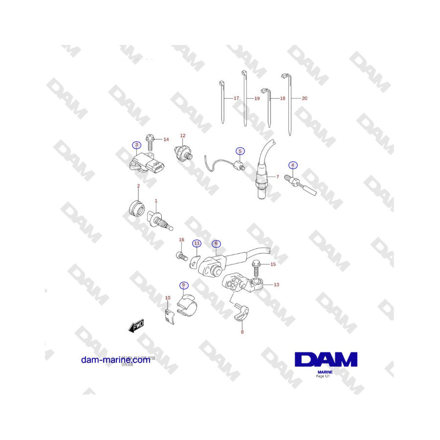 Suzuki DF100 - SENSOR (DF100AT)