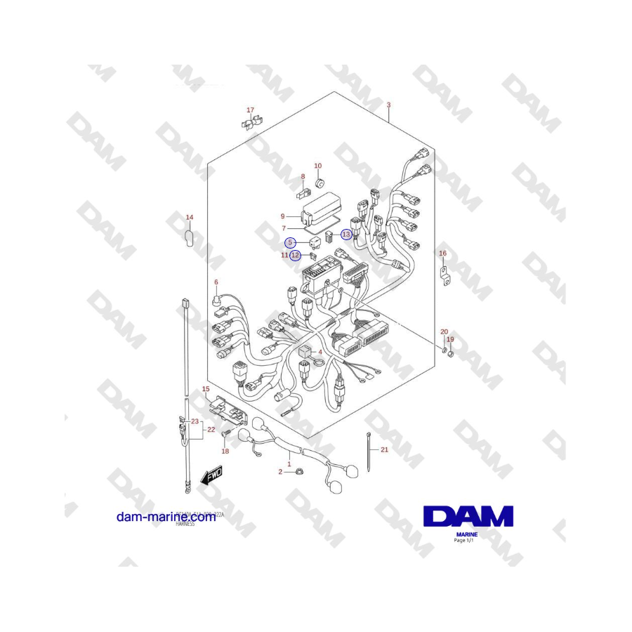 Suzuki DF100 - HARNESS (DF100AT)