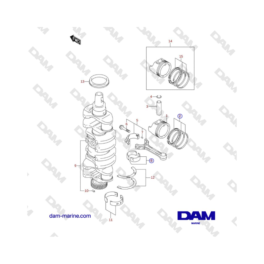 Suzuki DF115 - CRANKSHAFT