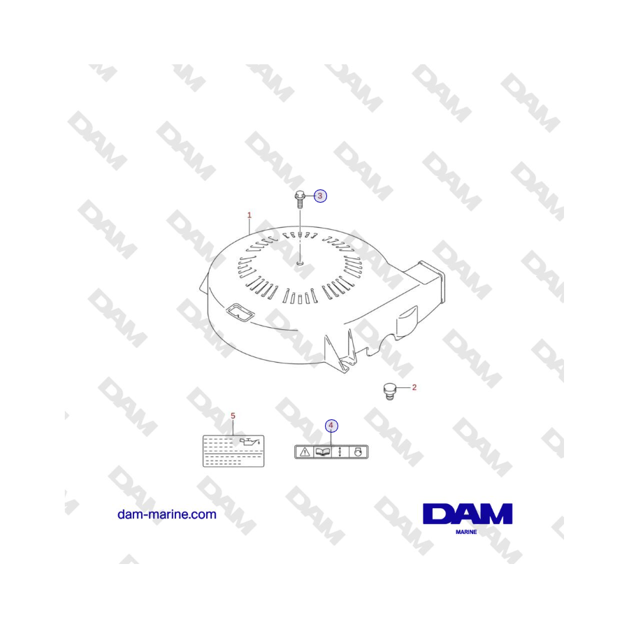 Suzuki DF115 - RING GEAR COVER