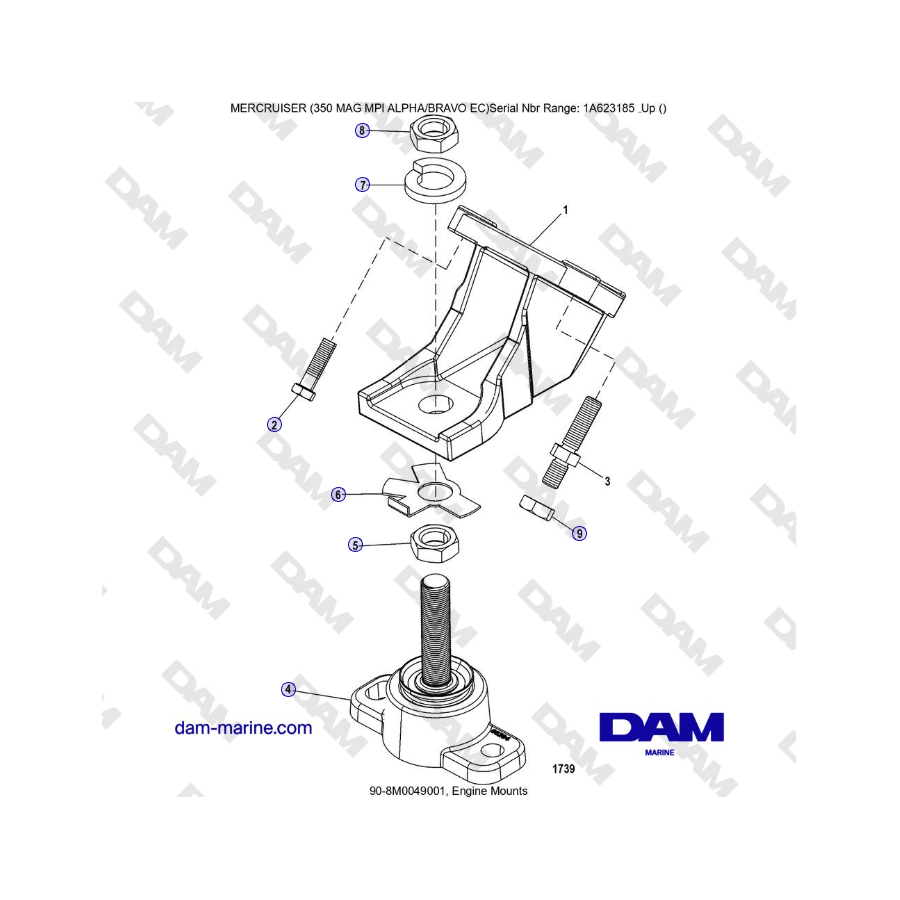 MERCRUISER 350 MAG MPI EC - Engine Mounts