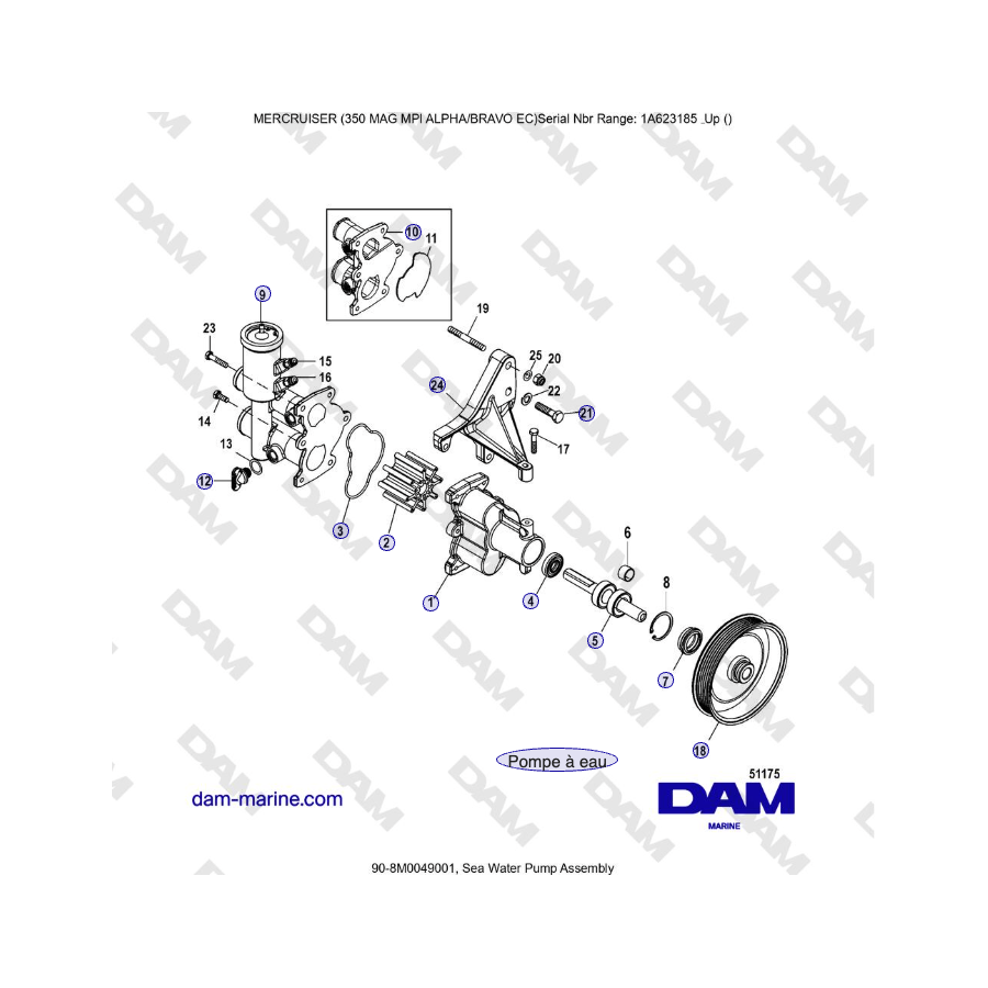 MERCRUISER 350 MAG MPI EC - Sea Water Pump Assembly