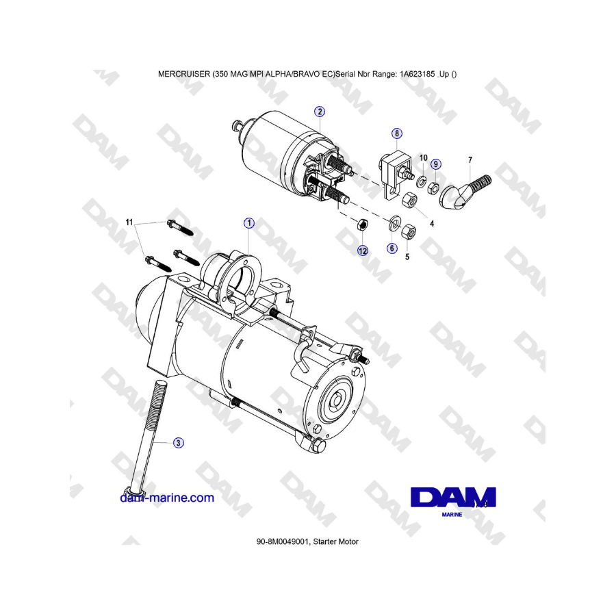 MERCRUISER 350 MAG MPI EC - Starter Motor