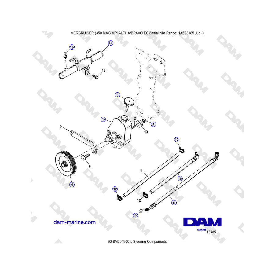 MERCRUISER 350 MAG MPI EC - Steering Components