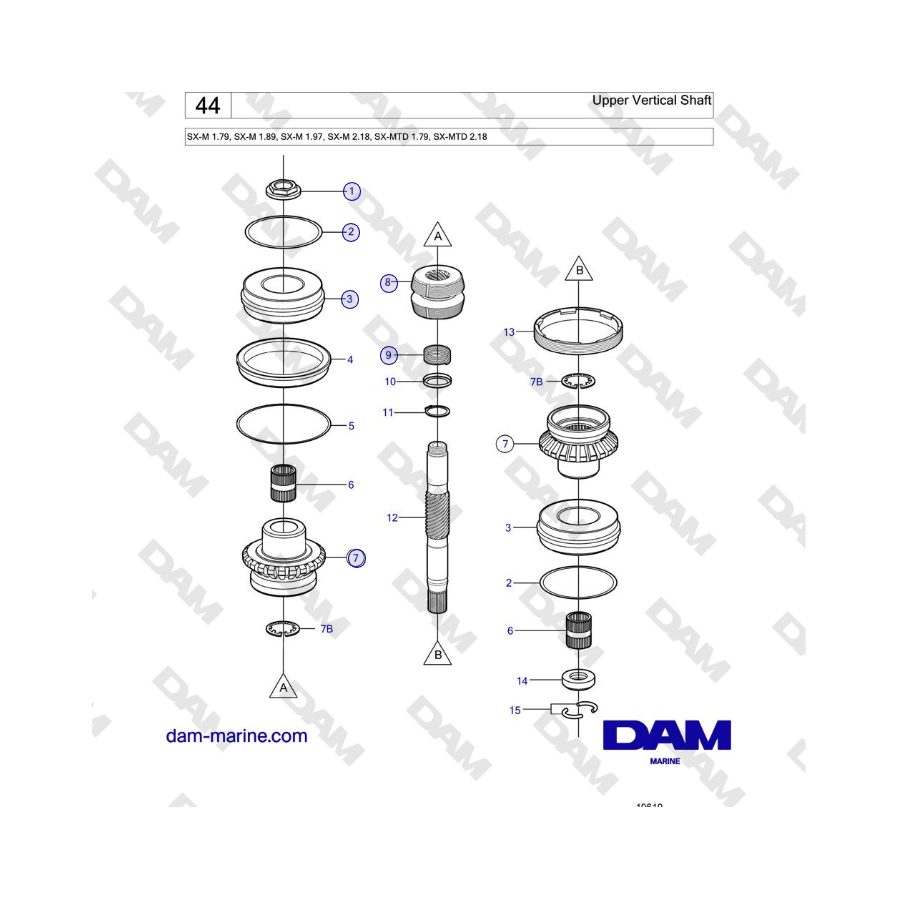 Volvo Penta SX-M - Upper Vertical Shaft