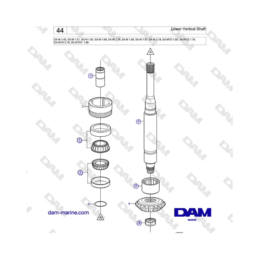 Volvo Penta SX-M - Lower Vertical Shaft