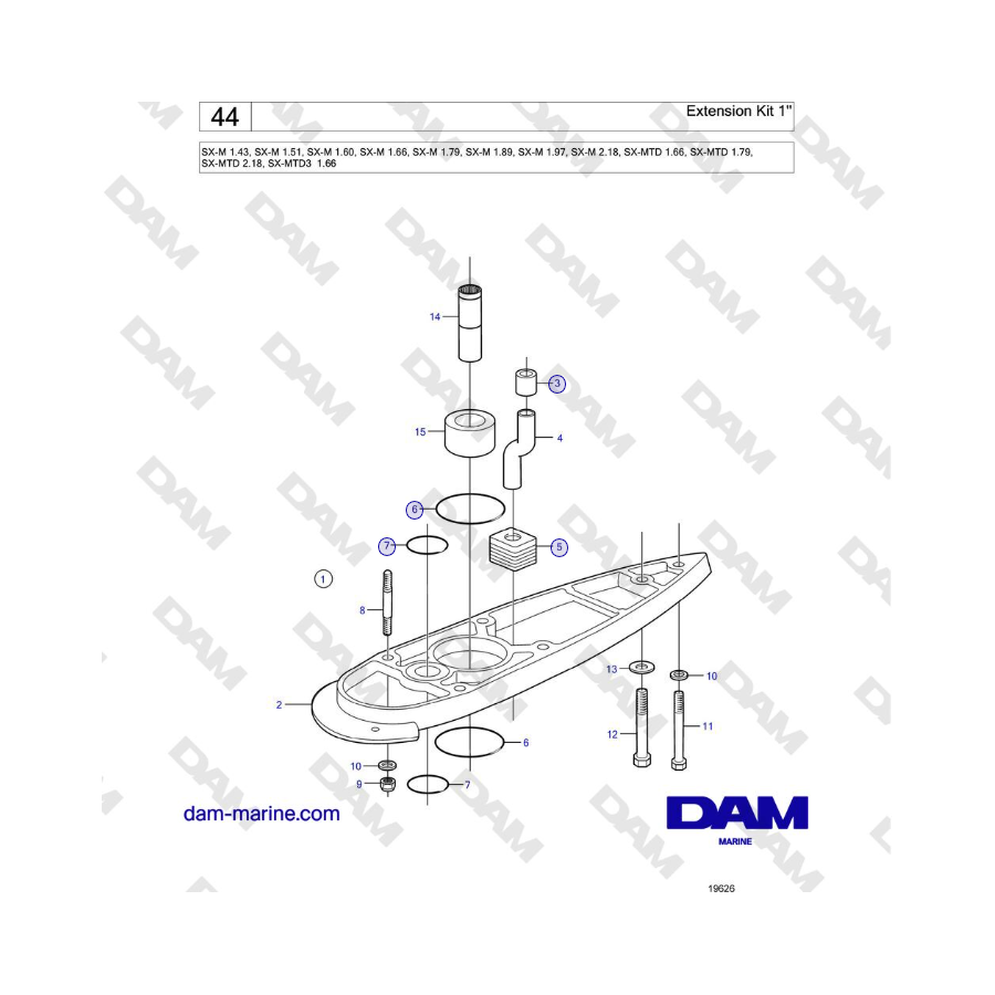 Volvo Penta SX-M - Extension Kit 1''