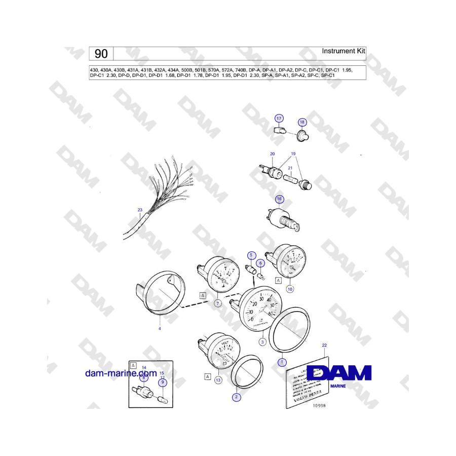 Volvo Penta SP-C / SP-C1 - Instrument Kit