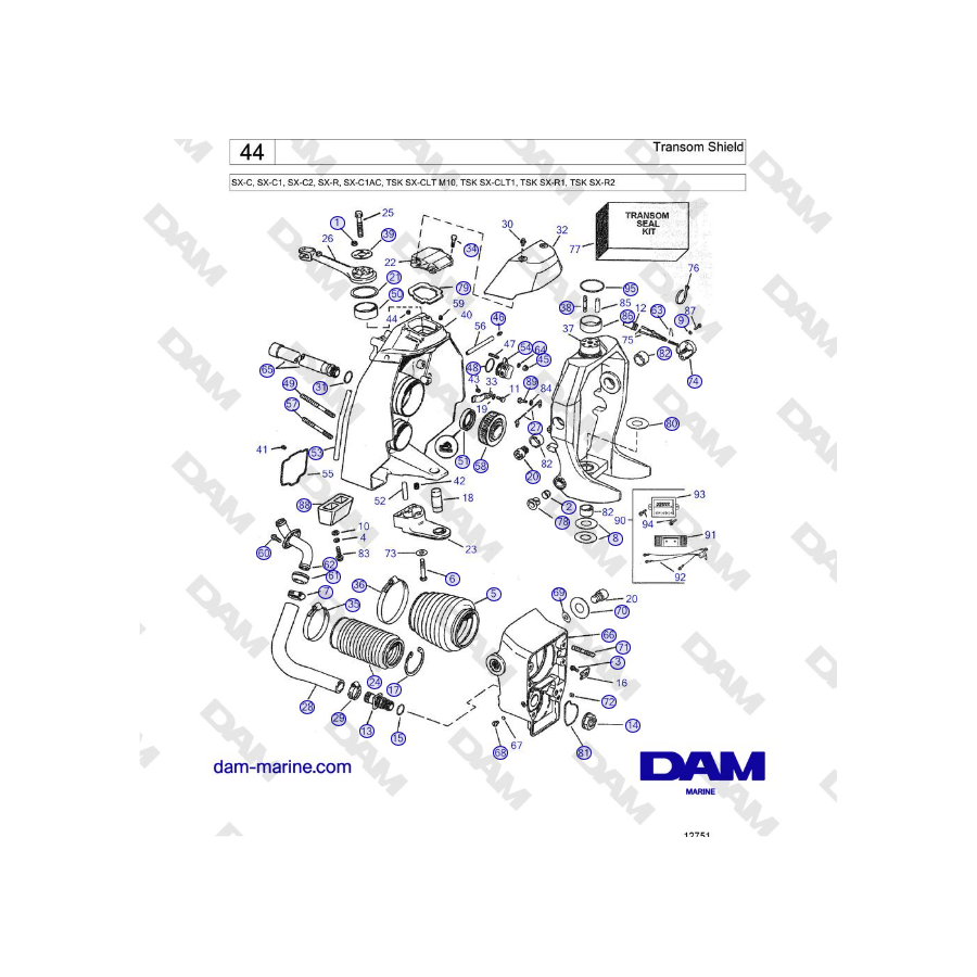 Volvo Penta SX-C - Transom Shield